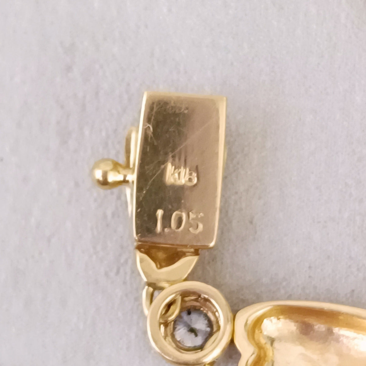 18金 K18 男女兼用 1.05ct デザインブレス 12.13ｇ 18㎝ Z3071
