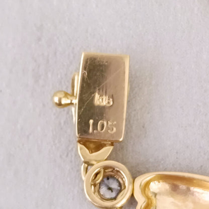 18金 K18 男女兼用 1.05ct デザインブレス 12.13ｇ 18㎝ Z3071