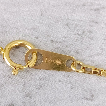 18金 K18 男女兼用 造幣局 ヴェネチアン風 ネックレス 5.03ｇ 40.5㎝ Z3050