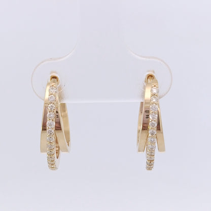 18金 K18 ダイヤ0.3ct スイングピアス 4.58ｇ Z1951