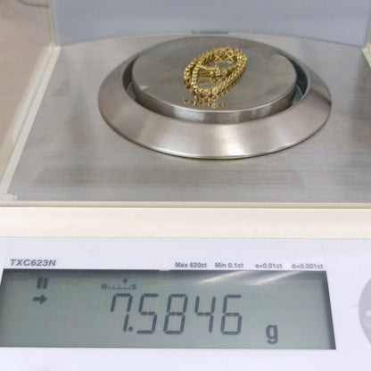 18金 K18 男女兼用 1ct テニスブレス 7.58ｇ 19㎝ Z1986