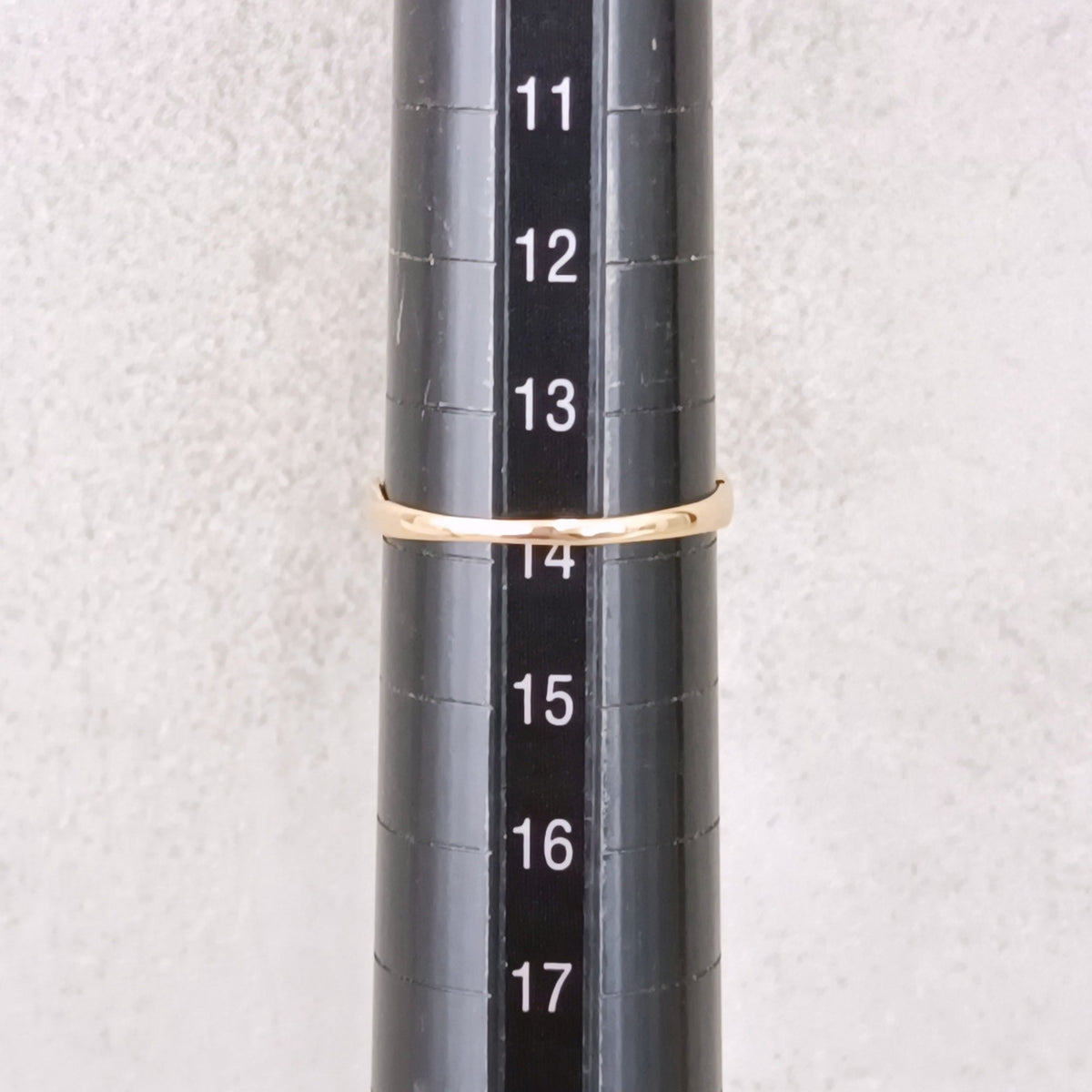 18金 K18 男女兼用 フェザーリング 1.25ｇ 14号　Z2355