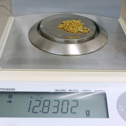 18金 K18 男女兼用 イタリー シェーヌ風 ネックレス 12.83ｇ 50㎝ Z2460