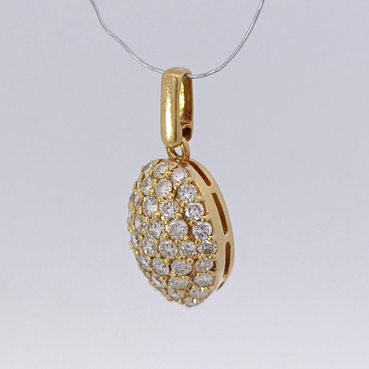 18金 K18 男女兼用 ダイヤ付き ネックレストップ 0.8ct 2.37ｇ  Z2316