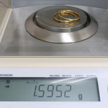 18金 K18 大振りフープピアス 1.59ｇ Z2594