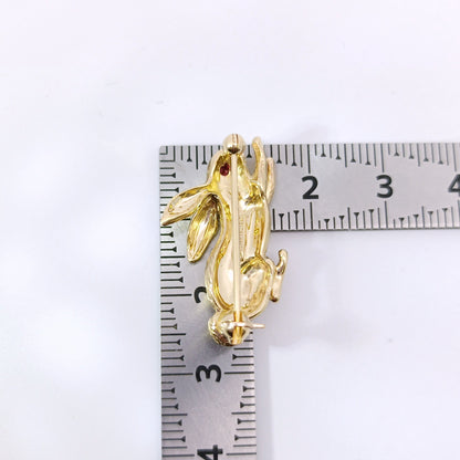 18金 K18 ミキモト ウサギ ブローチ 5.15ｇ Z2557