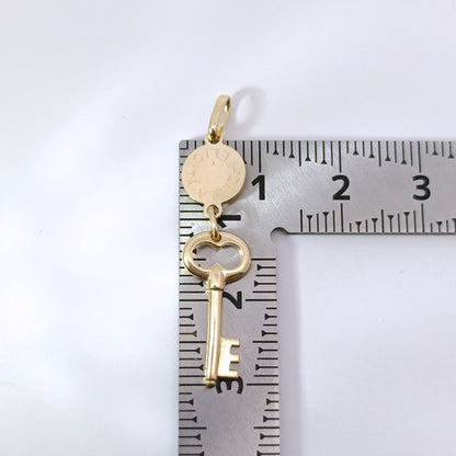 18金 K18 男女兼用 ウノアエレ 鍵 デザインネックレストップ 1.6ｇ Z3027
