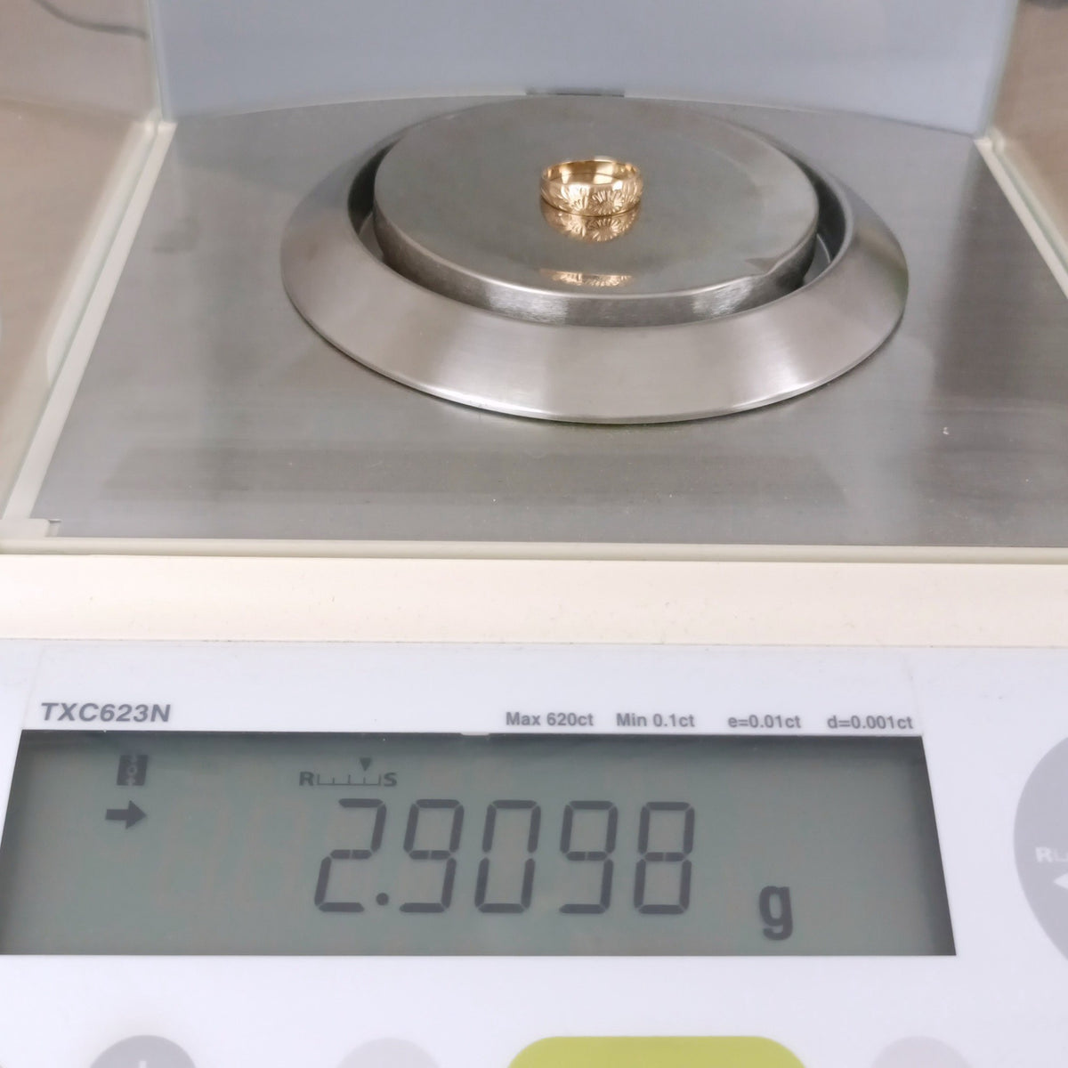 18金 K18 男女兼用 造幣局 彫金 ひまわり リング 2.9ｇ 11号 Z2941