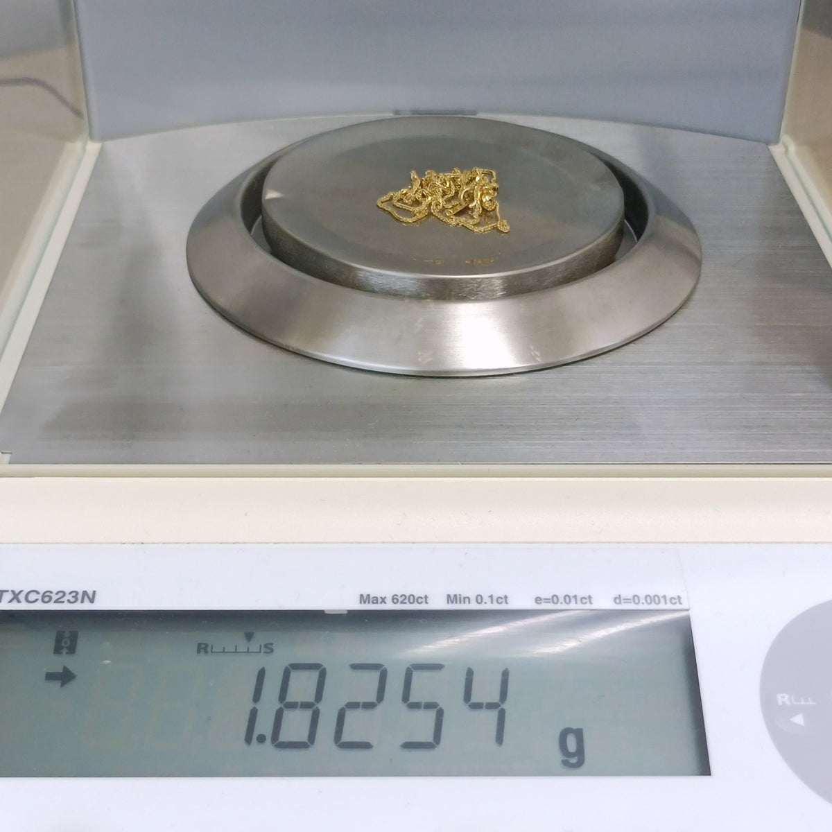 18金 K18 男女兼用 スライド式アジャスター ネックレス 1.82ｇ 50.5㎝ Z2452