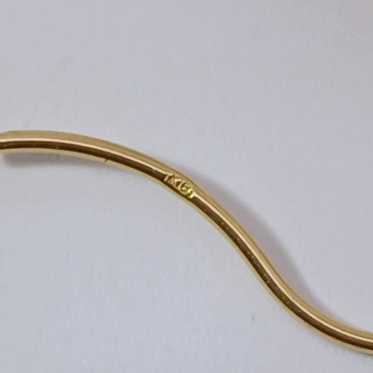 18金 K18 十字架クロス ピアス 0.68ｇ Z2289