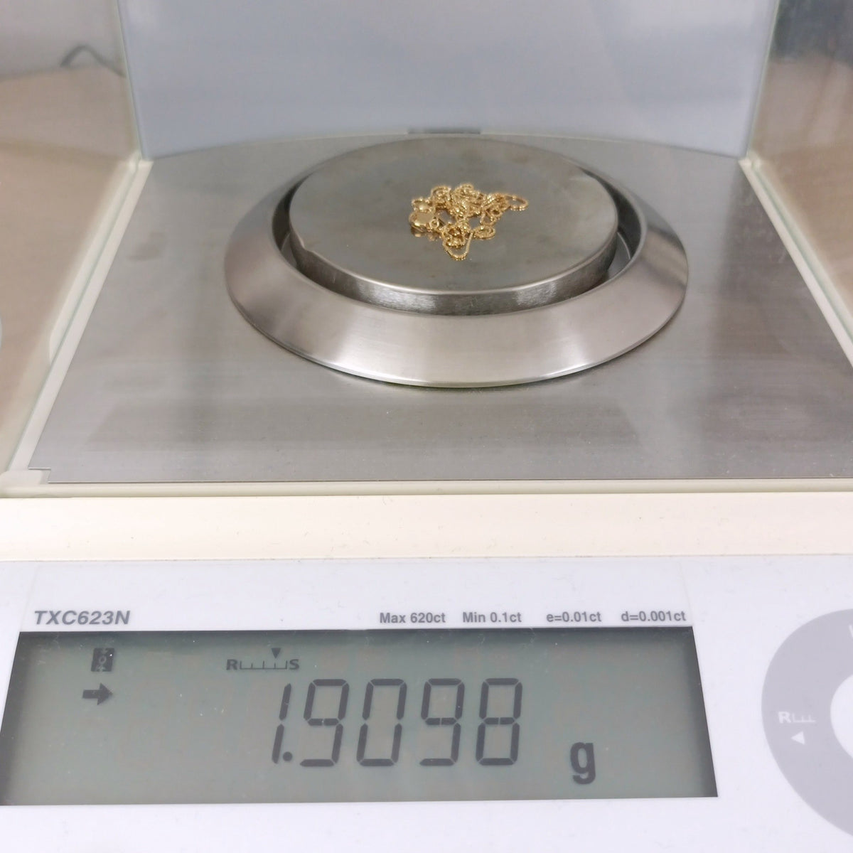 18金 K18 男女兼用 スライド式 ヴェネチアンネックレス 1.9ｇ 60.5㎝ Z2077