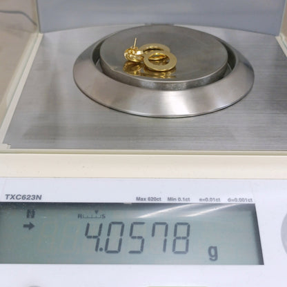 18金 K18 大振り デザインピアス 4.05ｇ Z2290