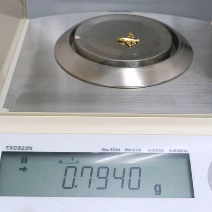 18金 K18 男女兼用 飛行機 旅客機 ネックレストップ 0.79ｇ Z2759