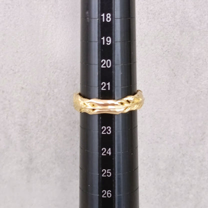 18金 K18 男女兼用 フェザーリング 6.89ｇ 22号 Z2370