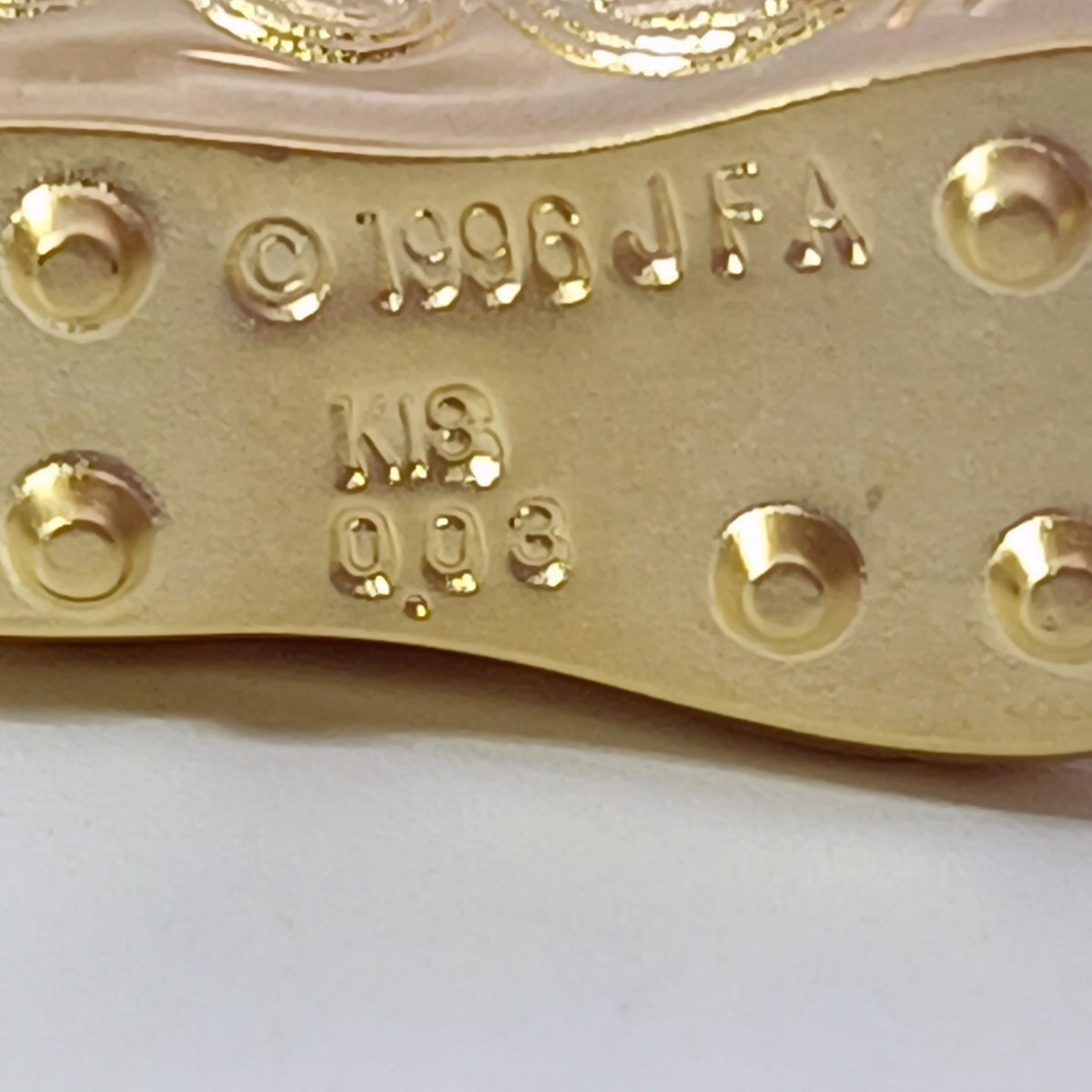 18金 K18 男女兼用 JFA 1996年 シューズデザイン ネックストップ 7.4ｇ Z2152