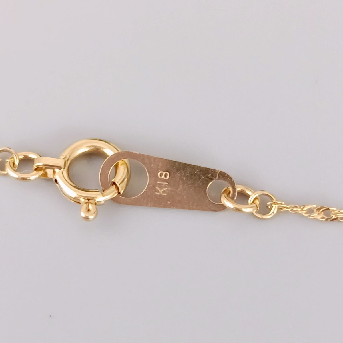 18金 K18 男女兼用 スクリューネックレス 0.95ｇ 40㎝ Z1856