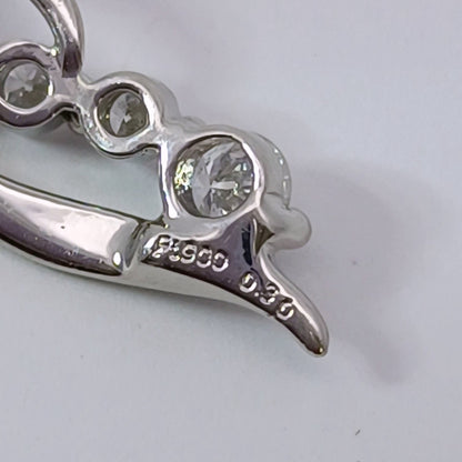 Pt900 プラチナ 男女兼用 ダイヤ0.3ct  ネックレストップ 1.36ｇ Z2931