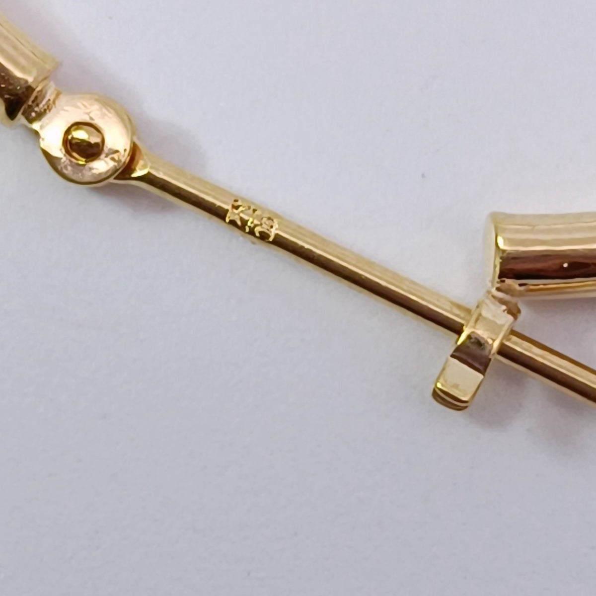 18金 K18 大振りフープピアス 1.59ｇ Z2594