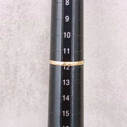 18金 K18 男女兼用 彫金リング 0.59ｇ 12号 Z2372