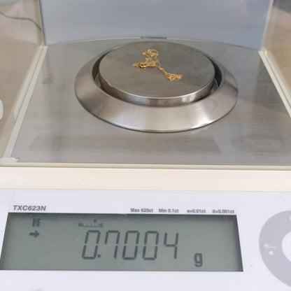 18金 K18 男女兼用 チェーンネックレス 0.7ｇ 40㎝ Z2252