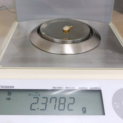 18金 K18 男女兼用 ダイヤ付き ネックレストップ 0.8ct 2.37ｇ  Z2316