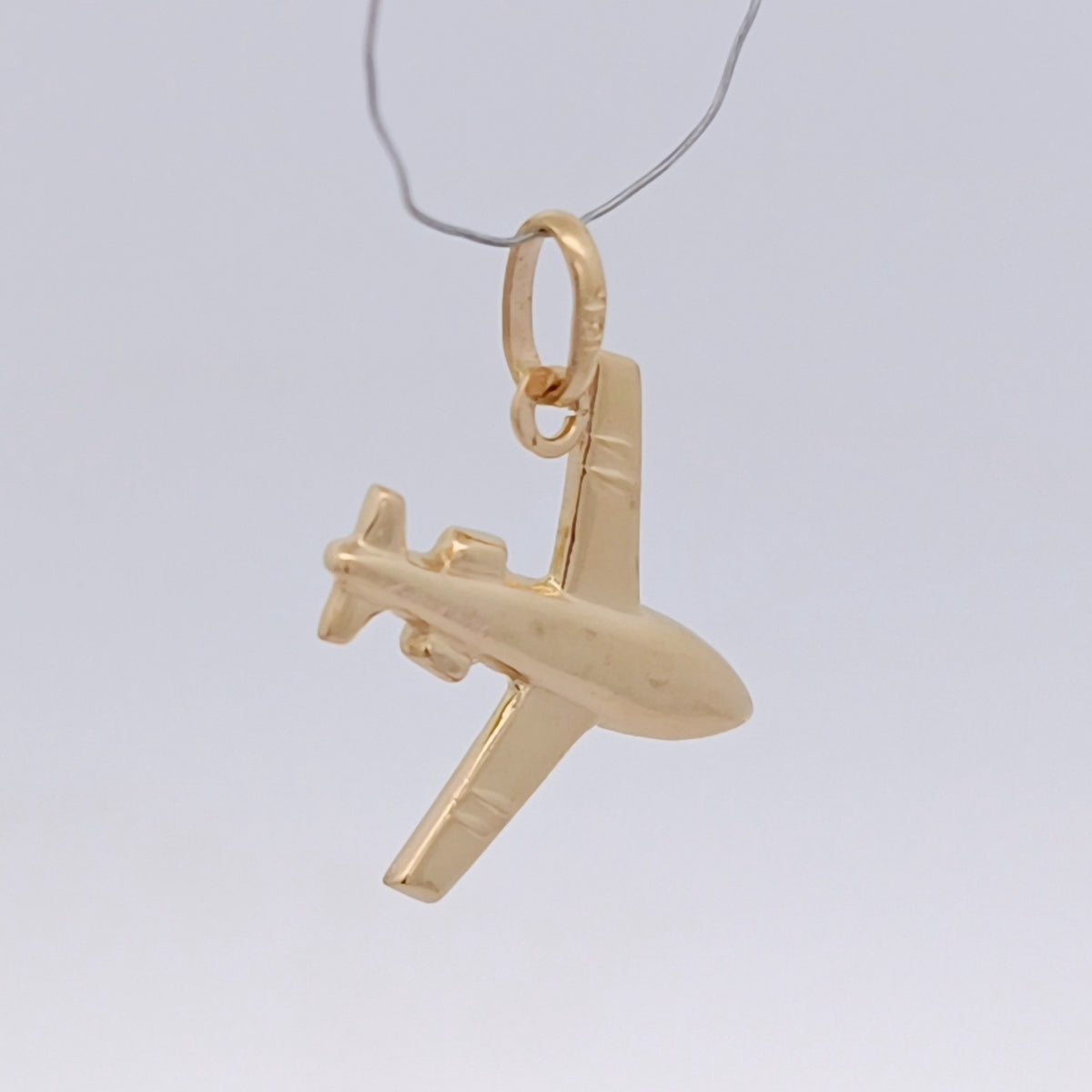 18金 K18 男女兼用 飛行機 旅客機 ネックレストップ 0.79ｇ Z2759