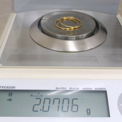 18金 K18 大振り フープピアス 2.07ｇ Z1947