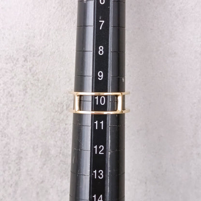18金 K18 男女兼用 ダイヤ付き 中空リング 2.55ｇ 10号 Z2960