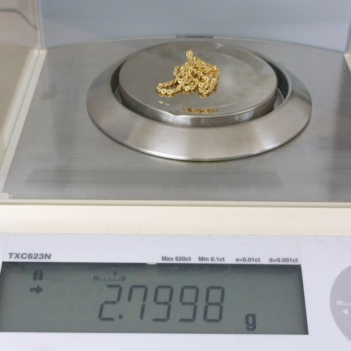 18金 K18 男女兼用 ロープチェーンネックレス 2.79ｇ 45㎝ Z2172