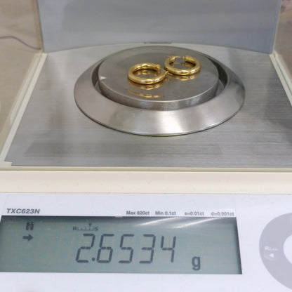 18金 K18 フープピアス 2.65ｇ Z2166