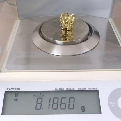 18金 K18 男女兼用 ウノアエレ 大振り ネックレストップorキーホルダー 8.18ｇ Z2197