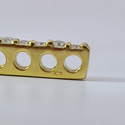 18金 K18 男女兼用 十字架クロス ダイヤ0.3ct ネックレストップ 2.15ｇ Z3035