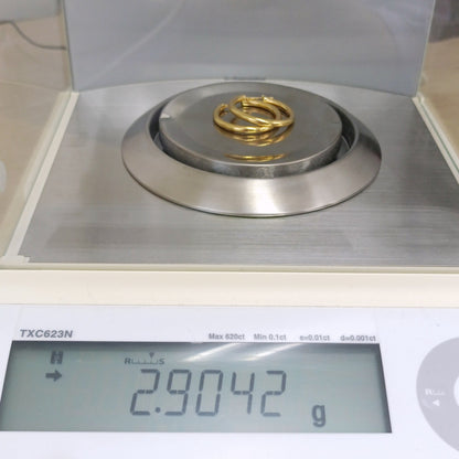 18金 K18 大振り フープピアス 2.9ｇ Z1948