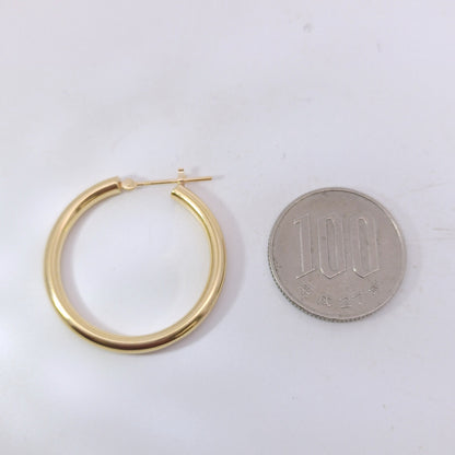 18金 K18 大振り フープピアス 2.9ｇ Z1948