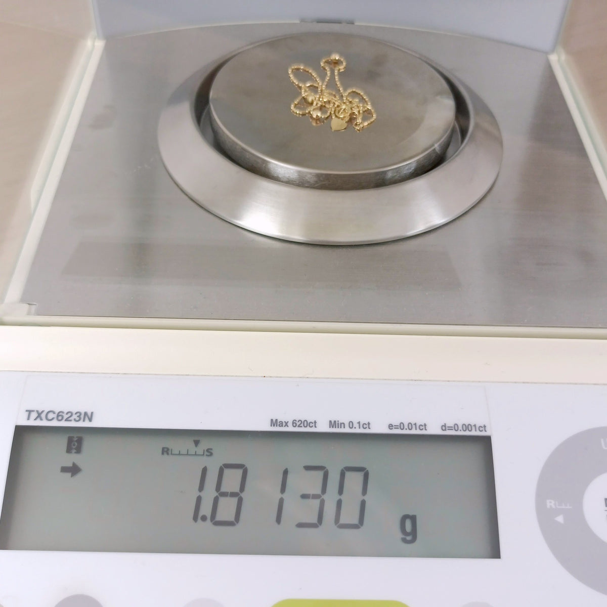 18金 K18 男女兼用 2連シリンダーブレス 1.81ｇ 20㎝ Z1818