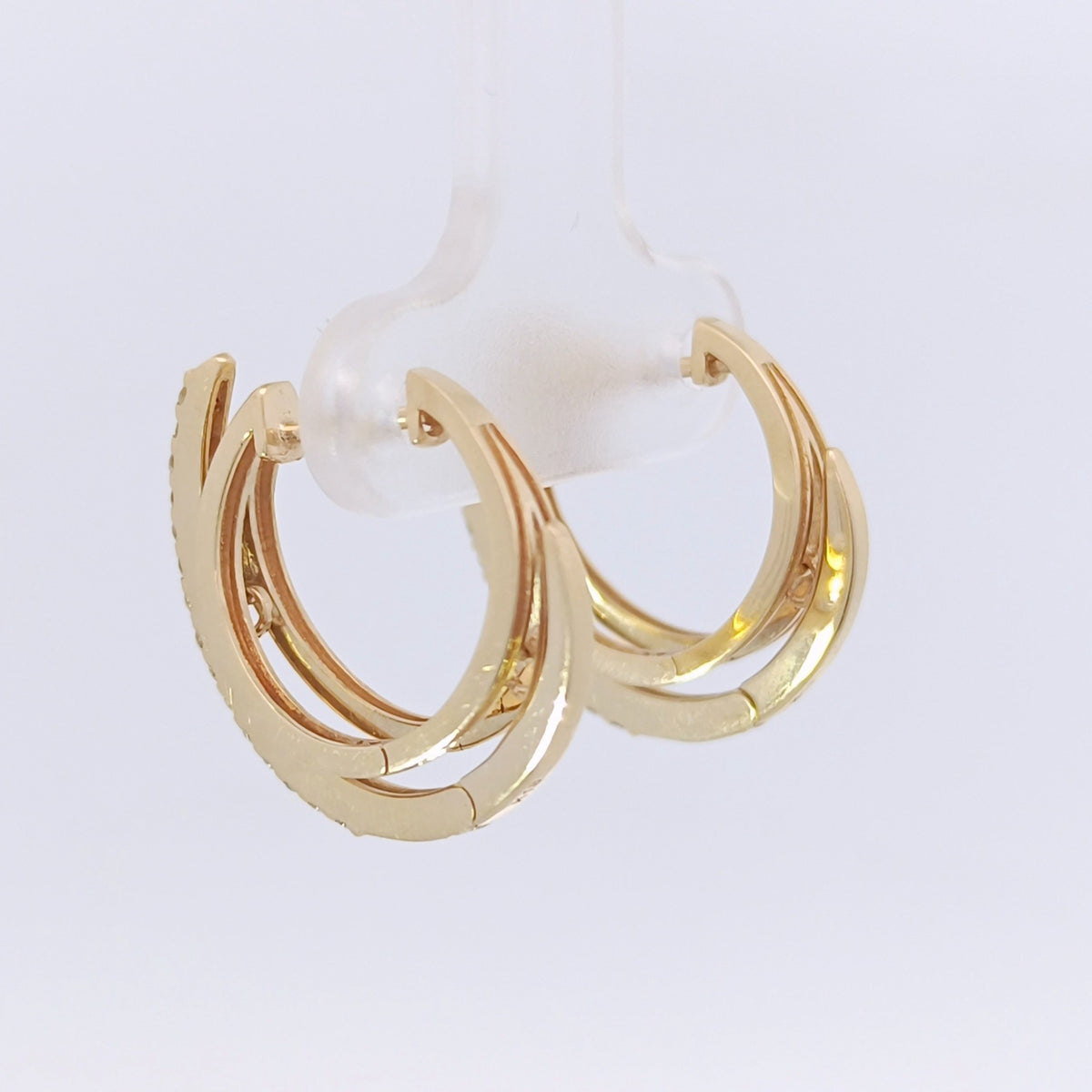 18金 K18 ダイヤ0.3ct スイングピアス 4.58ｇ Z1951