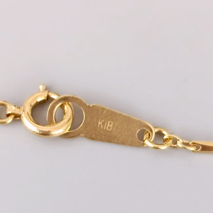 18金 K18 男女兼用 切子 デザインネックレス 5.18ｇ 42㎝ Z1824