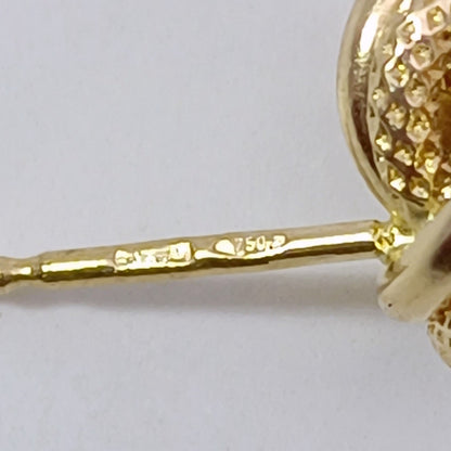 18金 K18 デザイン中空ピアス 2.56ｇ Z2161