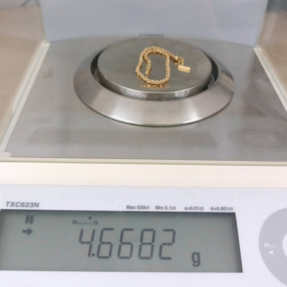 18金 K18 男女兼用 2連ブレス 4.66ｇ 18.5㎝ Z2092