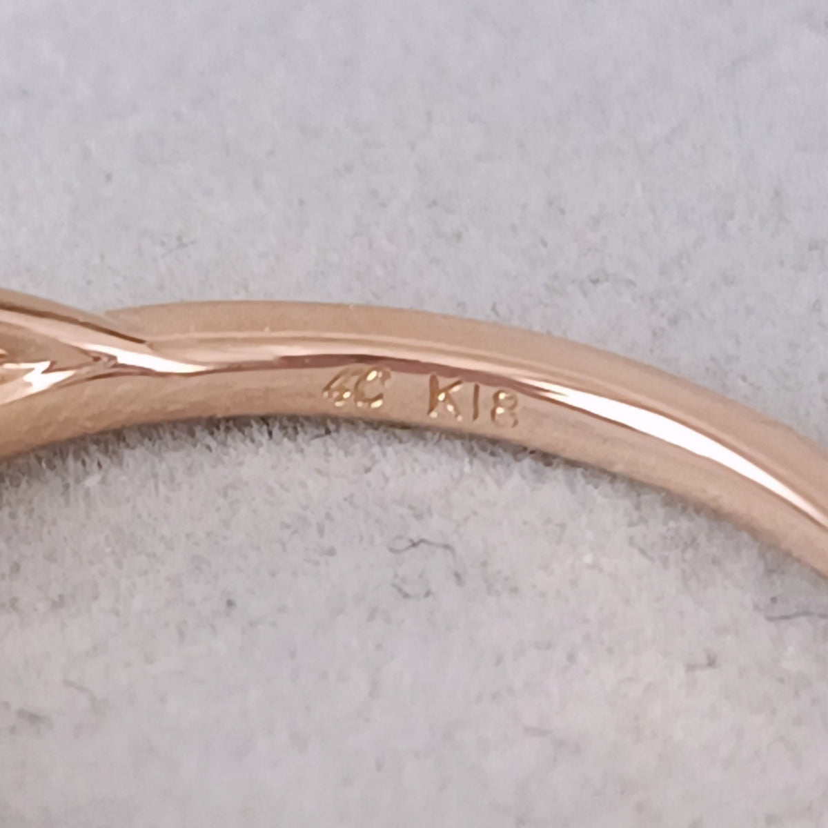18金 K18PG シンプル ダイヤリング 2.47ｇ10号   Z2954