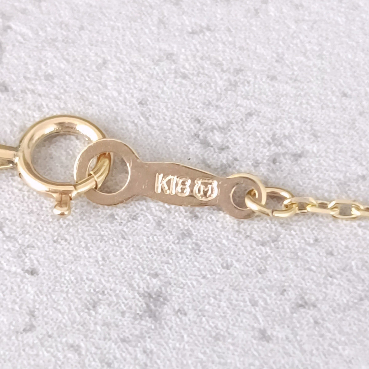 18金 K18 男女兼用 ミキモト カットアズキチェーンネックレス 1.81ｇ 40.5㎝ Z1923