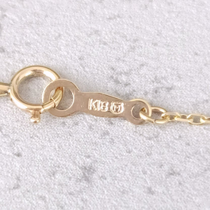 18金 K18 男女兼用 ミキモト カットアズキチェーンネックレス 1.81ｇ 40.5㎝ Z1923