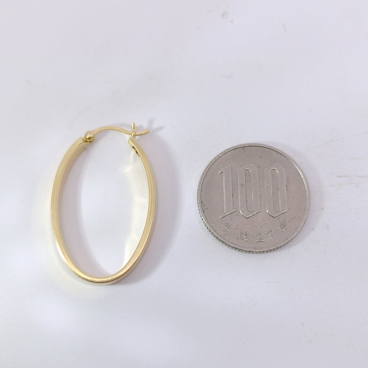 18金 K18 中空デザインピアス 3.28ｇ  Z1952