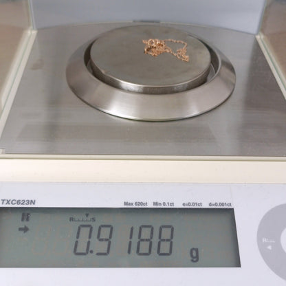 18金 K18 男女兼用 レオンチェーンネックレス アジャスター付き 0.91ｇ 45㎝ Z2135