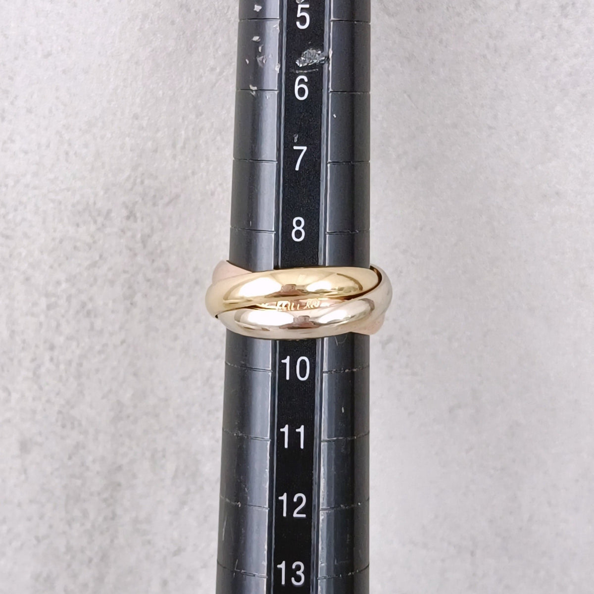 18金 K18 男女兼用 カルティエ トリニティリング 7.35ｇ9号  Z2420