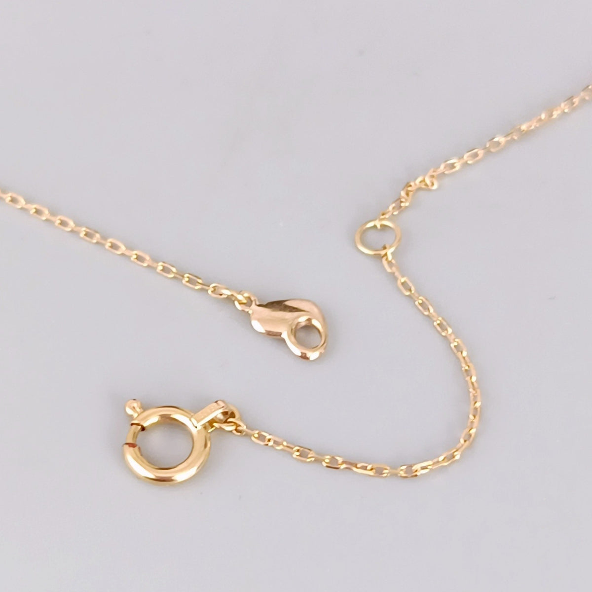 18金 K18  ダイヤ0.1ct アルファベットネックレス 1.52ｇ 39㎝ Z1837