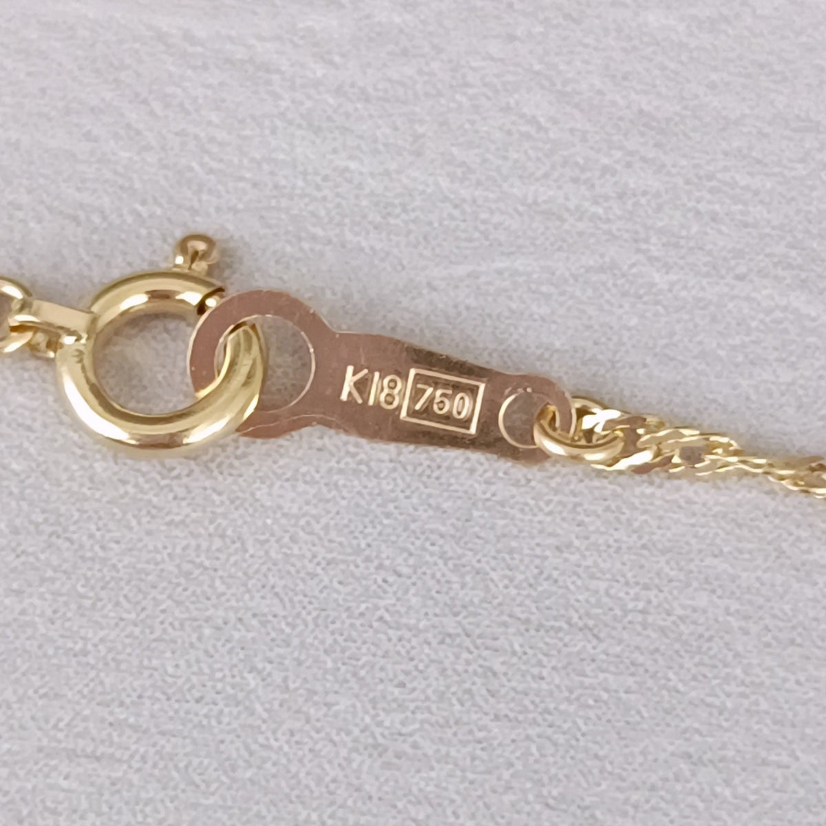 18金 K18 男女兼用 スクリューネックレス 1.9ｇ 40㎝ Z2495
