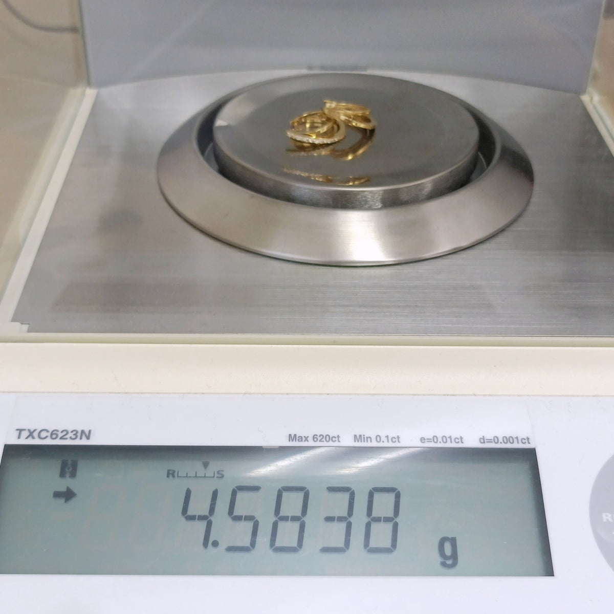18金 K18 ダイヤ0.3ct スイングピアス 4.58ｇ Z1951