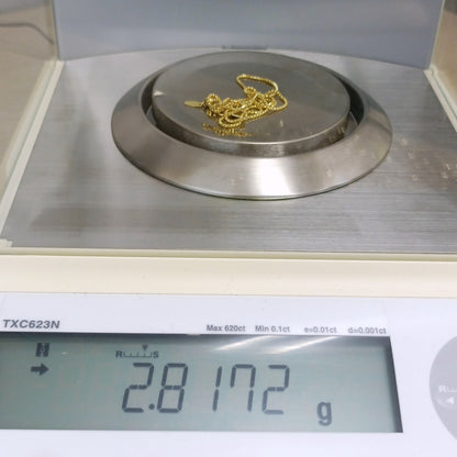 18金 K18 男女兼用 フリーアジャスター付き ネックレス 2.81ｇ 45.5㎝ Z2463