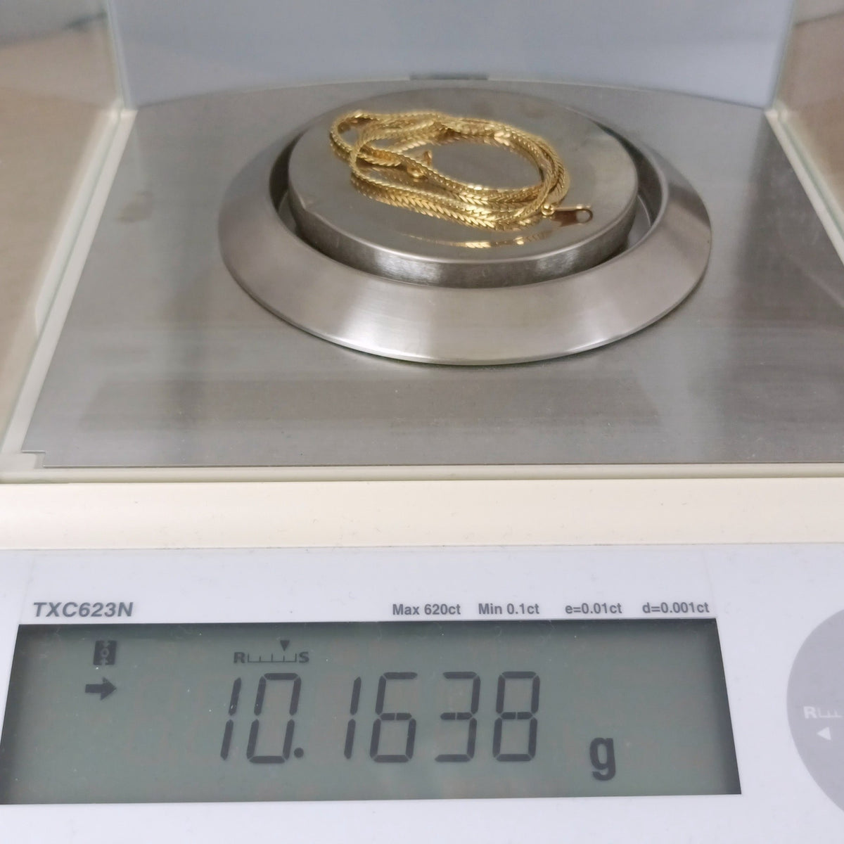 18金 K18 男女兼用 ヘリボーンネックレス 10.16ｇ 40.5㎝ Z2059